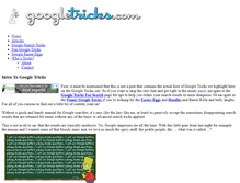 Tablet Screenshot of googletricks.com